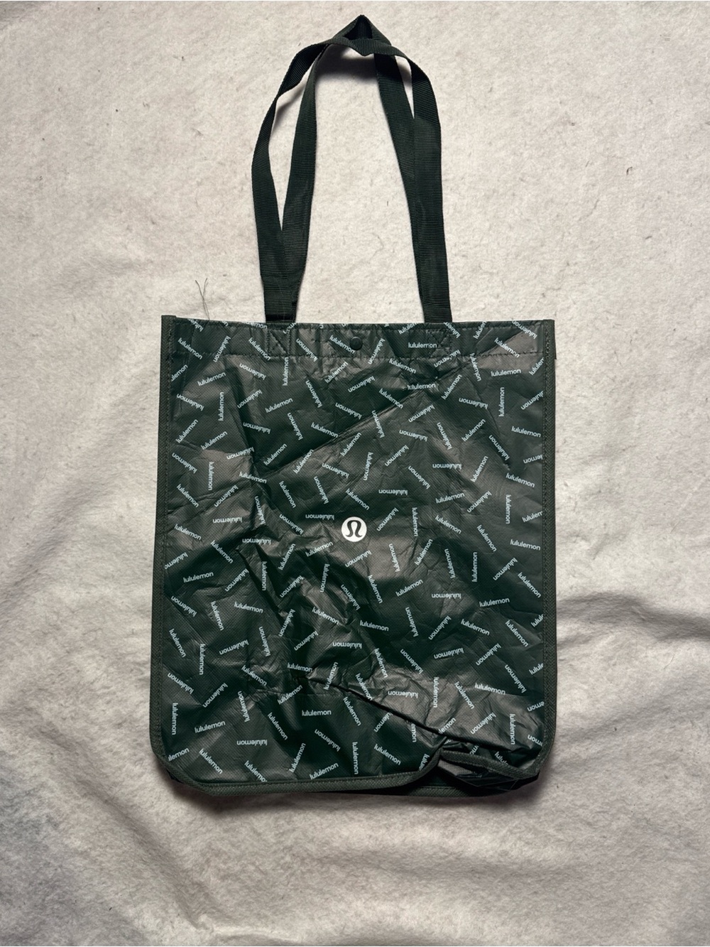 Lululemon Holiday Edition Reusable Shopping Tote Bag Large Forest Green Logo